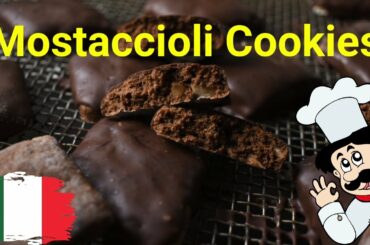 Italian Mostaccioli Cookies Recipe - Soft, Chewy, Chocolate Covered Dessert - Christmas Cookies