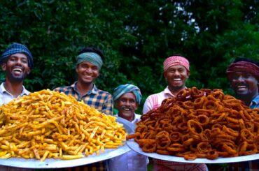 FRENCH FRIES & ONION RINGS | Crispy American Snack Recipes Cooking in Village | Onion Potato Snacks