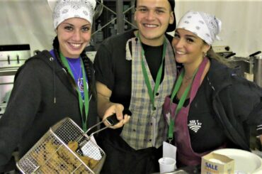 Italy Street Food. Great Skills Deep Frying Mushrooms