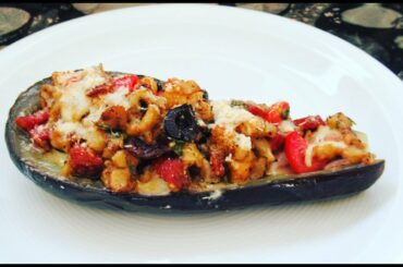 MELANZANE RIPIENE (stuffed eggplants oven roasted) #melanzaneripiene
