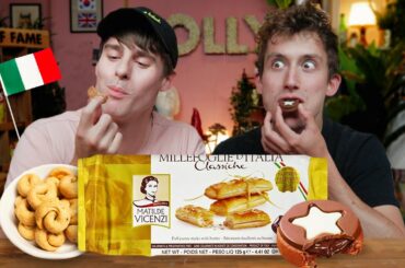 British guys ENTHUSIASTIC about Italian snacks!!