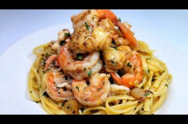 SEAFOOD PASTA | recipe aglio e olio Italian