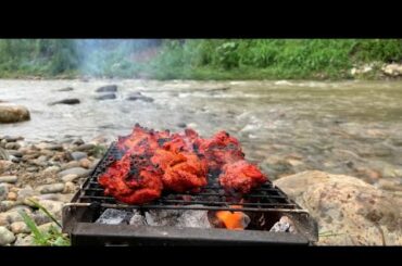 Barbeque lunch in forest with friends !