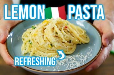 Italian Lemon Pasta Is OUR NEW FAVORITE Easy-to-Make Comfort Food [Pasta al Limone] [Vegetarian]