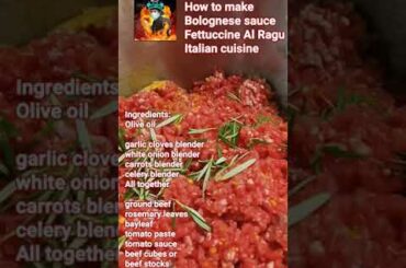 How to make Bolognese Sauce Italian Recipe#Chef life tv