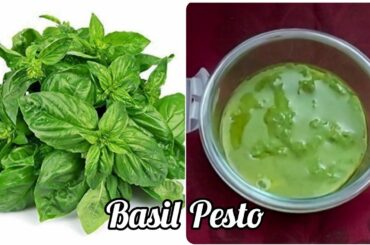 No Pine Nuts No Parmesan Basil Pesto Recipe | Vegan Cooking | Easy Pesto | Italian Cooking | Sauce
