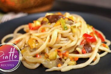 Italian Garden Pasta Recipe | Vegetable Pasta with Zucchini, Eggplant and Peppers | PIATTO RECIPES