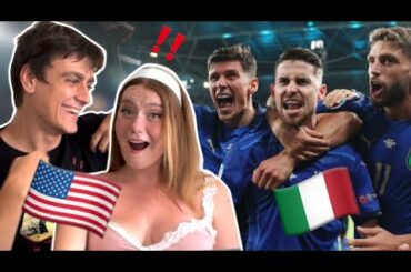 American girlfriend watches Italian football for the first time (ITALY EURO 2020 FINAL REACTION)
