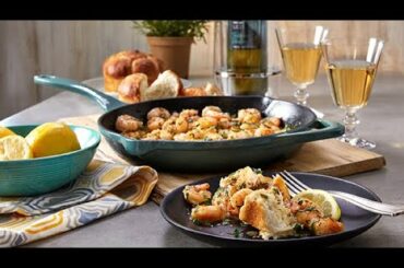 Wine Pairing:  Trebbiano Riesling &  Lemon Rosemary Butter Braised Shrimp