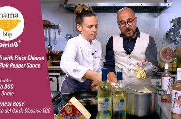 15 Minute Italian Dinner Recipe | Bigoli Cacio e Pepe with Piave Cheese paired with Garda Doc