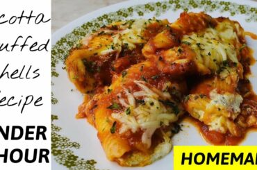 Homemade Ricotta Stuffed Shells Recipe | Italian Meal | SUPER EASY | Cook With Me | Under An Hour