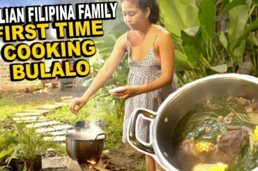 FIRST TIME MY FILIPINA WIFE COOKED BULALO! OUTDOOR COOKING