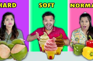 Hard VS Soft VS Normal Food Eating Challenge | Hungry Birds