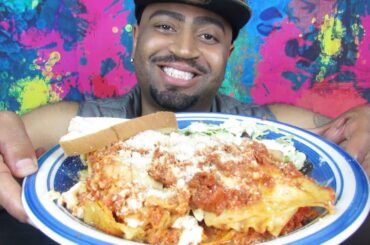 CHEESY LASAGNA MUKBANG | ITALIAN FOOD | TALENT SPOTLIGHT!