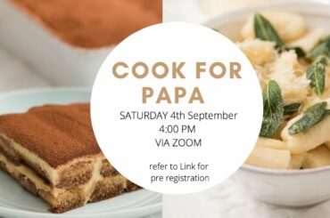 CLASS - Cooking for Papa' - Italian inspired Thermomix fathers day dishes