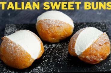Maritozzi recipe Italian sweet buns with fresh whipped cream