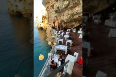 Cliffside dining in Italy | IG: terplanet #trending #nature #shorts