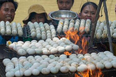 Roasted Egg Recipe on The Water in The River in My Village For Food -Cooking Food