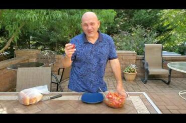 Tomato Salad Homemade and Homegrown | Gardening | Italian Dishes | Side Dishes | Appetizer Recipie