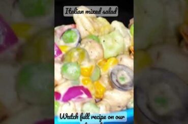 Classic Italian mixed salad(veggies +prawns +chicken)/short video/Full recipe is on our channel