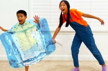 Wendy and Eric Play FREEZE TAG and Turns Into Ice| Tag You’re It