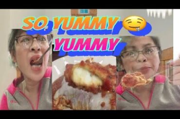 My first time to try manicotti italian food.Ang sarap sobra with my hubby .