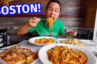 Boston Food Tour - HUGE ITALIAN FOOD + 16” Chicken Parmesan Sub!! | Boston, Massachusetts