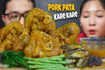 FILIPINO FOOD | SUPER TENDER PORK PATA KARE KARE | INDOOR COOKING | MUKBANG PHILIPPINES
