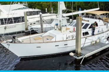 This 53' EXPEDITION Motor Sailor is Incredible [Full Tour] Learning the Lines