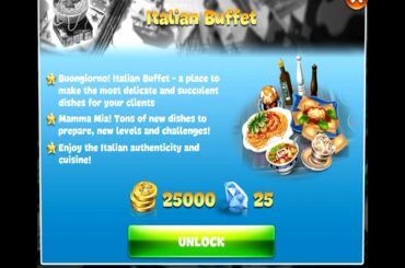 COOKING FEVER | NEW PURCHASE | ITALIAN BUFFET | LVL 1