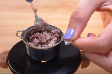 How To Make Italian Spaghetti Bolognese | ASMR Satisfying Cooking Mini Food