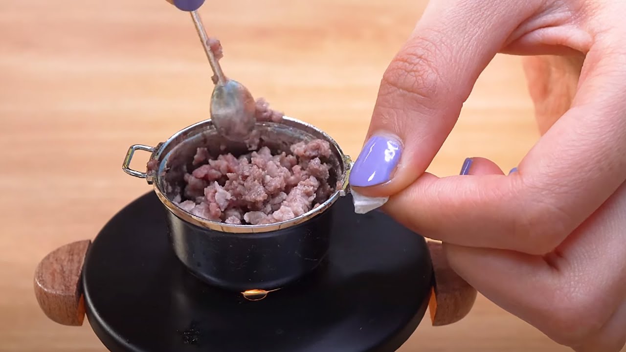 How To Make Italian Spaghetti Bolognese | ASMR Satisfying Cooking Mini Food How To Make Italian Spaghetti Bolognese | ASMR Satisfying Cooking Mini Food