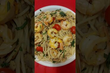 SPAGHETTI WITH CLAMS AND SHRIMP | #Italian Food #short