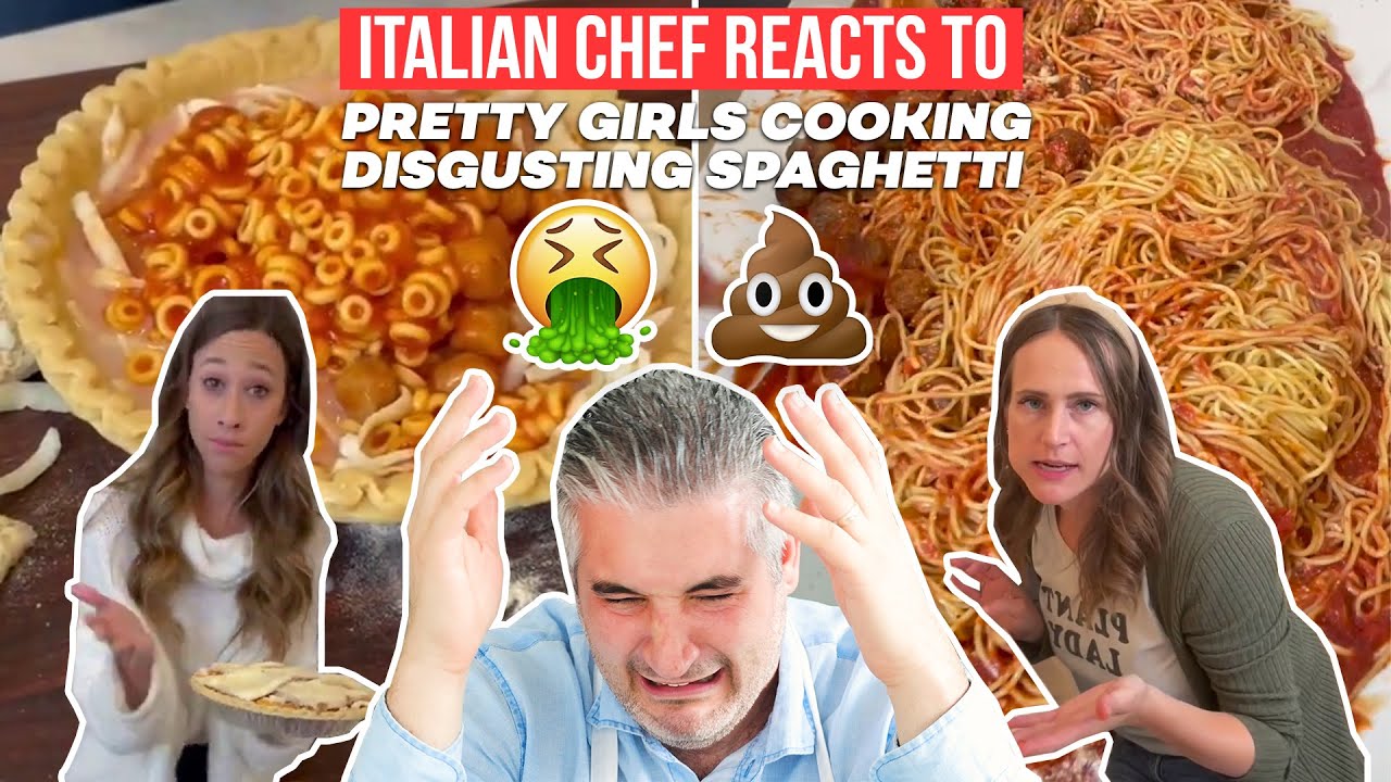 PRETTY GIRLS Cook Disgusting SPAGHETTI #Shorts PRETTY GIRLS Cook Disgusting SPAGHETTI #Shorts