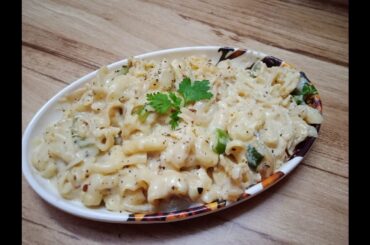 Healthy Pasta Recipe | Italian White Sauce Pasta | Cheesy Pasta | Delicious Foods