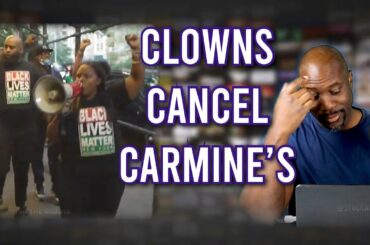 Black Lives Matter holds 'cancel Carmine's' protest in New York City #HawkNewsome #BLMNY #Carmines
