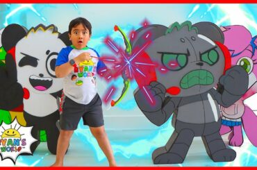 Ryan's Friends Turn to CardBoard Pretend Play!