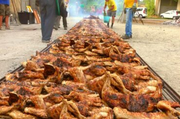 Italy Street Food. Epic Grill of Meat on the Road, Huge Jacuzzi of Fried Fish, Stuffed Burgers.