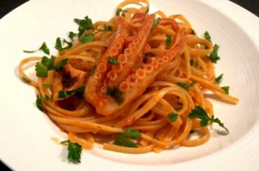 OCTOPUS Spaghetti RECIPE | ITALIAN Food | Seafood Linguine Tomato Sauce