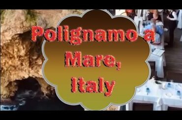 Cliffside dining in Ristorante Hotel Grotta Palazzese, Polignano a Mare, Italy