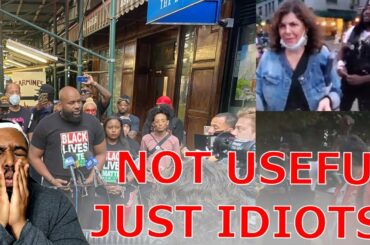 BLM Proves They Are NOT Useful Idiots As They Protest Racism At Carmines NYC Instead of Mandates