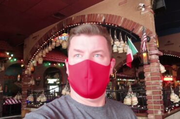 Having lunch at Micelis Italian Restaurant in LA.