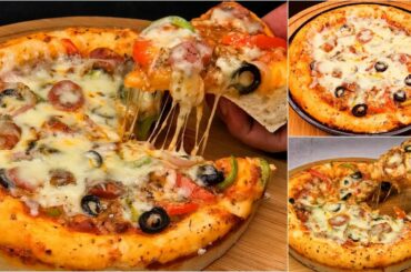 Chicken Pizza Recipe | Baked Pizza Recipe | Italian Pizza | Homemade Pizza Recipe | Corner Cooks