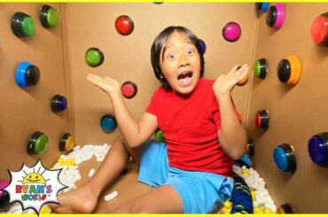 100 Buttons Challenge but only 1 let you escape...and more 1hr kids video!