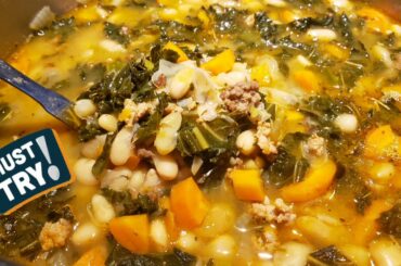 Canellini Beans Soup with Sausage|Italian soup| Home cooking| Tess Cordell Kitchen