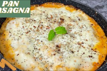 Pan lasagna |veg lasagna recipe without oven | how to make lasagna at home | lasagna authentic