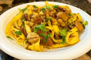 TAGLIATELLE AI PORCINI E CASTAGNE (pasta porcini chestnut) #pastaporcini