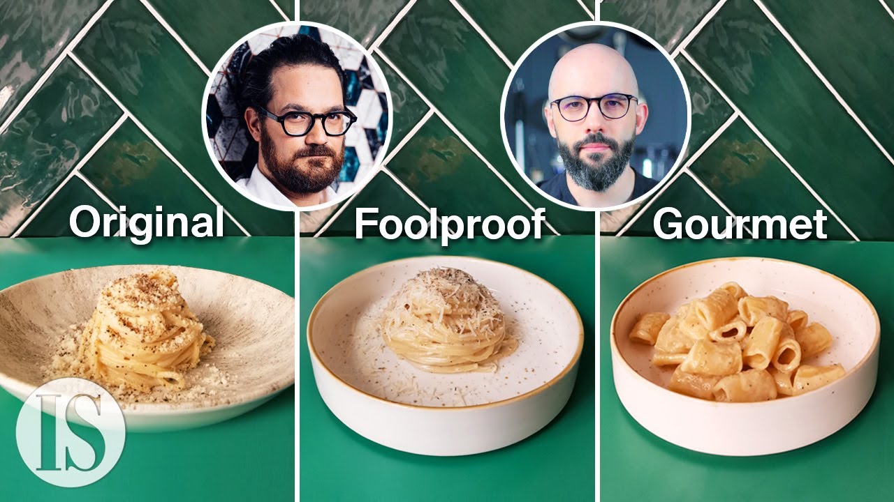 Cacio e pepe: originale vs. infallibile vs. gourmet con Luciano Monosilio | Answering Babish Cacio e pepe: originale vs. infallibile vs. gourmet con Luciano Monosilio | Answering Babish