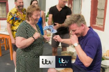 Gordon is left Flustered After A Greek Grandma Criticises His Food | Gordon, Gino & Fred Go Greek