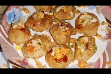 Pizza Puchka recipe| Italian Pani puri recipe|